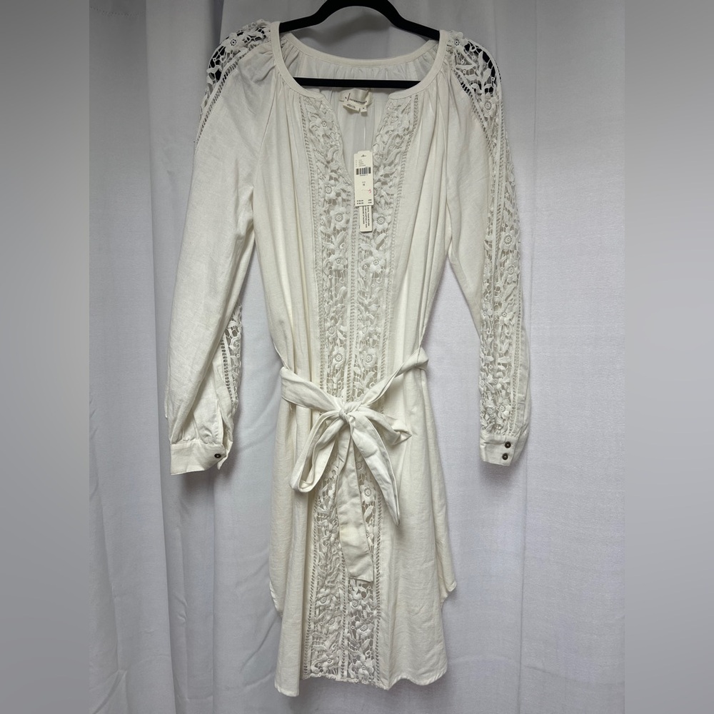 Ivory Lace Anthropologie Mini Dress